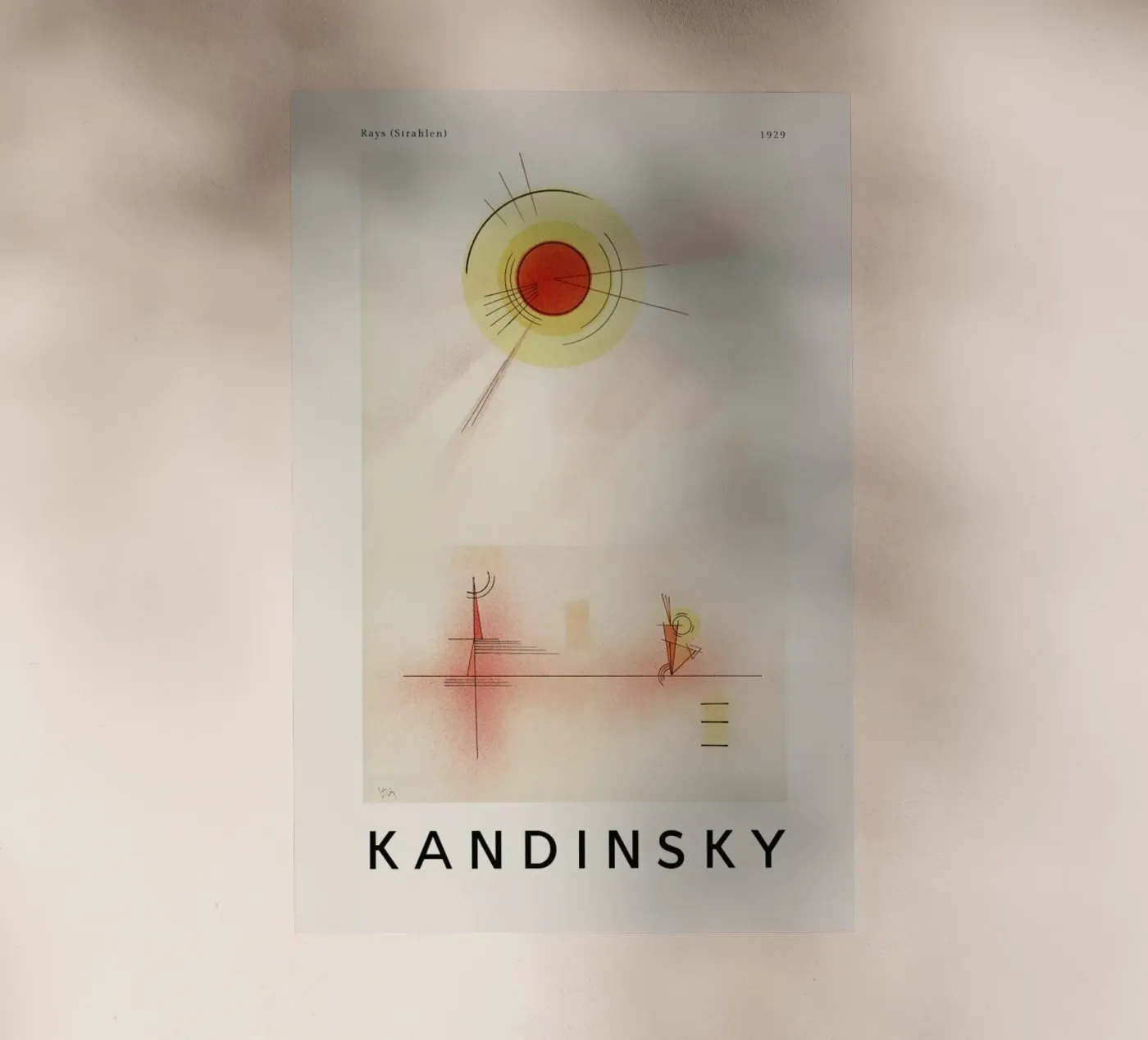 Kandinsky - Rays backlit folie van ARTOTHEK