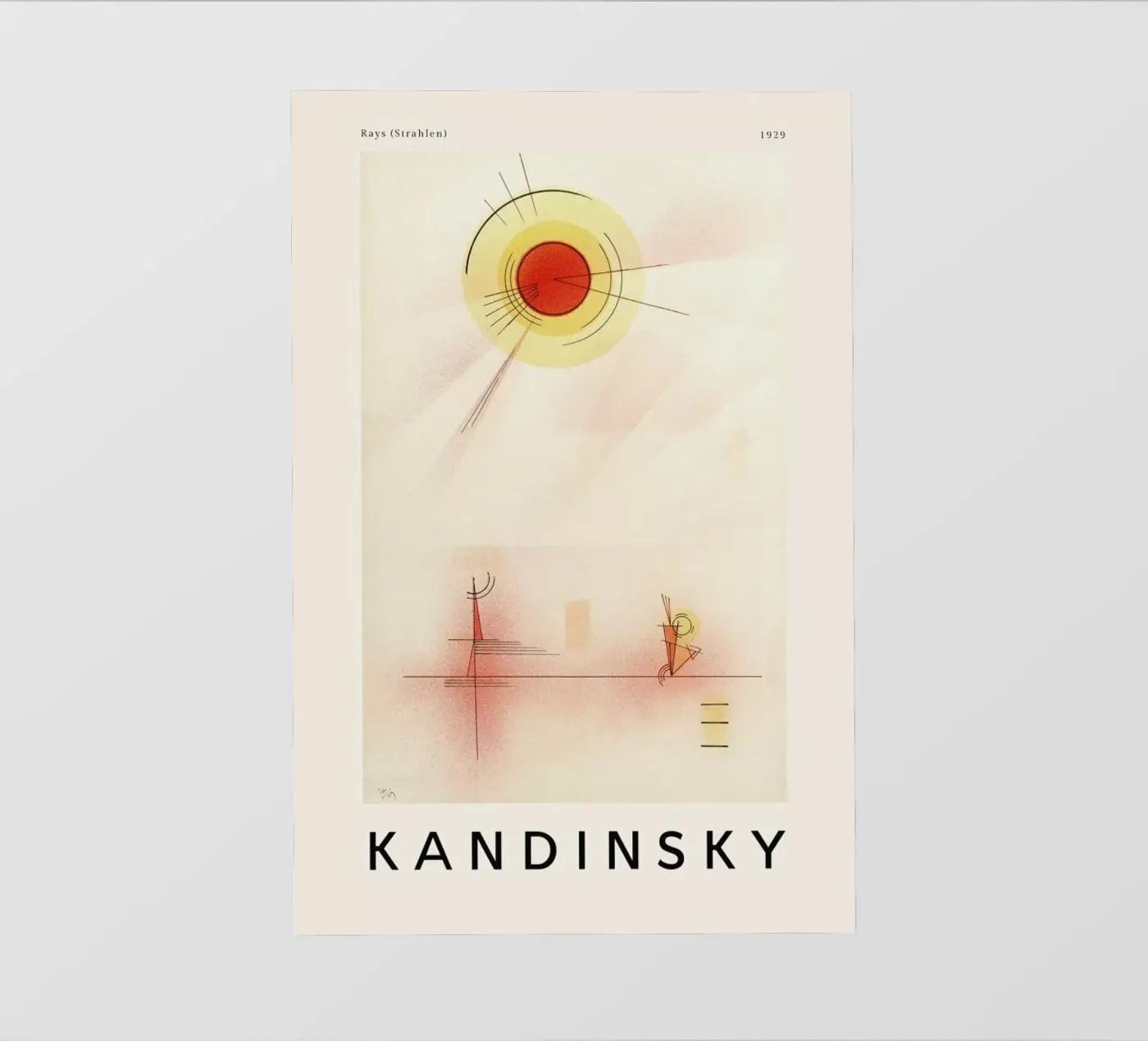 Kandinsky - Rays backlit folie van ARTOTHEK