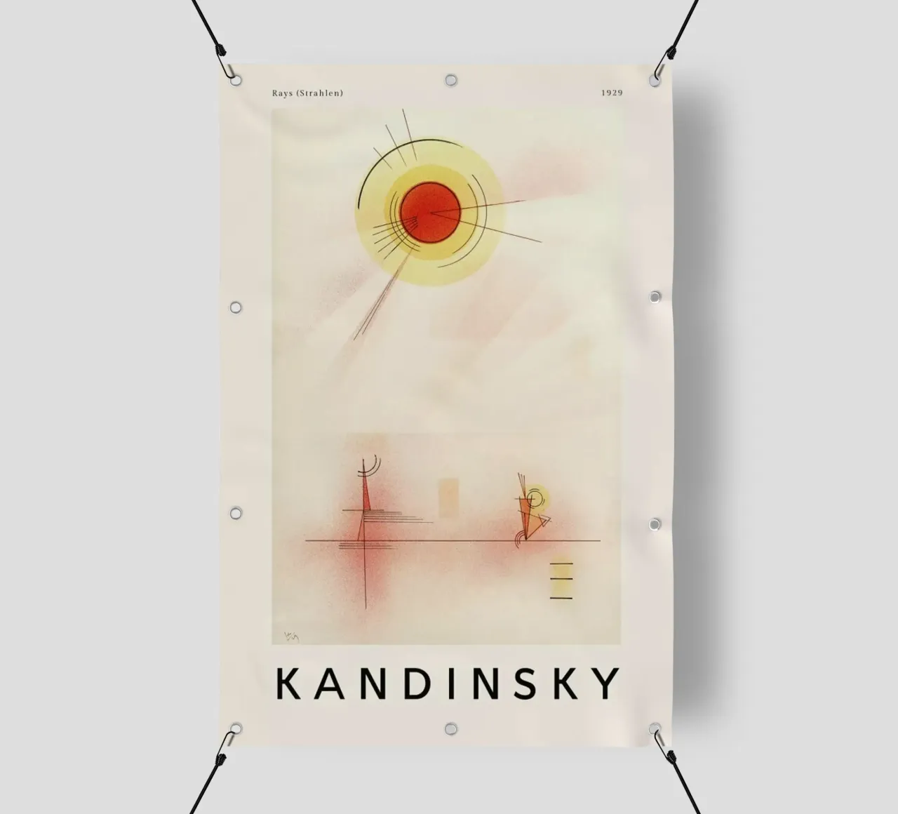 Kandinsky - Rays telo in pvc da ARTOTHEK