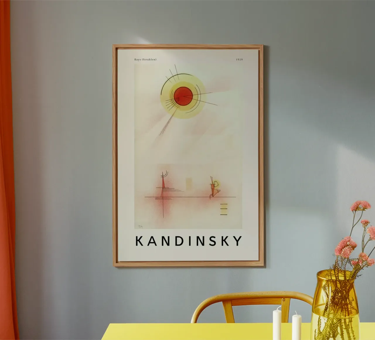 Kandinsky - Rays alluminio dibond da ARTOTHEK