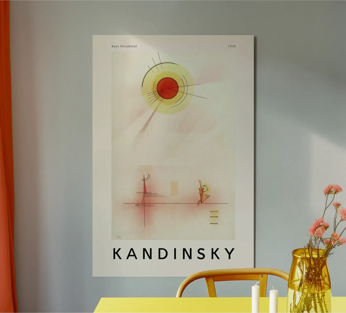 Kandinsky - Rays forex-plaat van ARTOTHEK