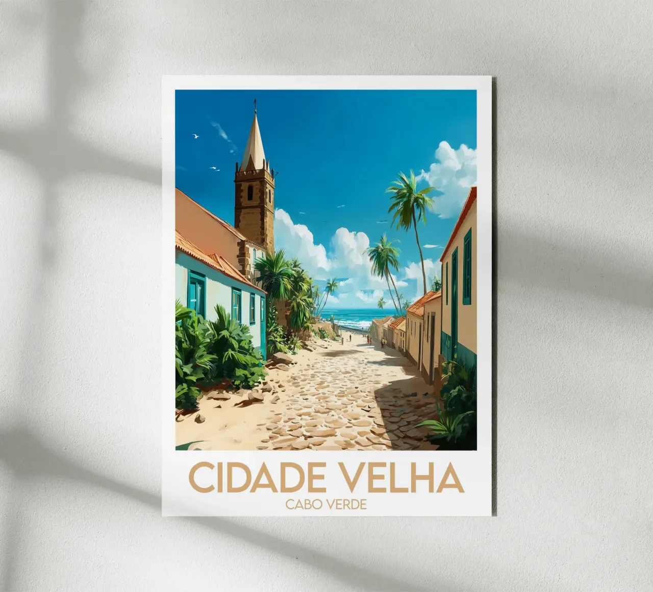 Affiche Città Vecchia Cap-Vert alluminio dibond da Frame the World
