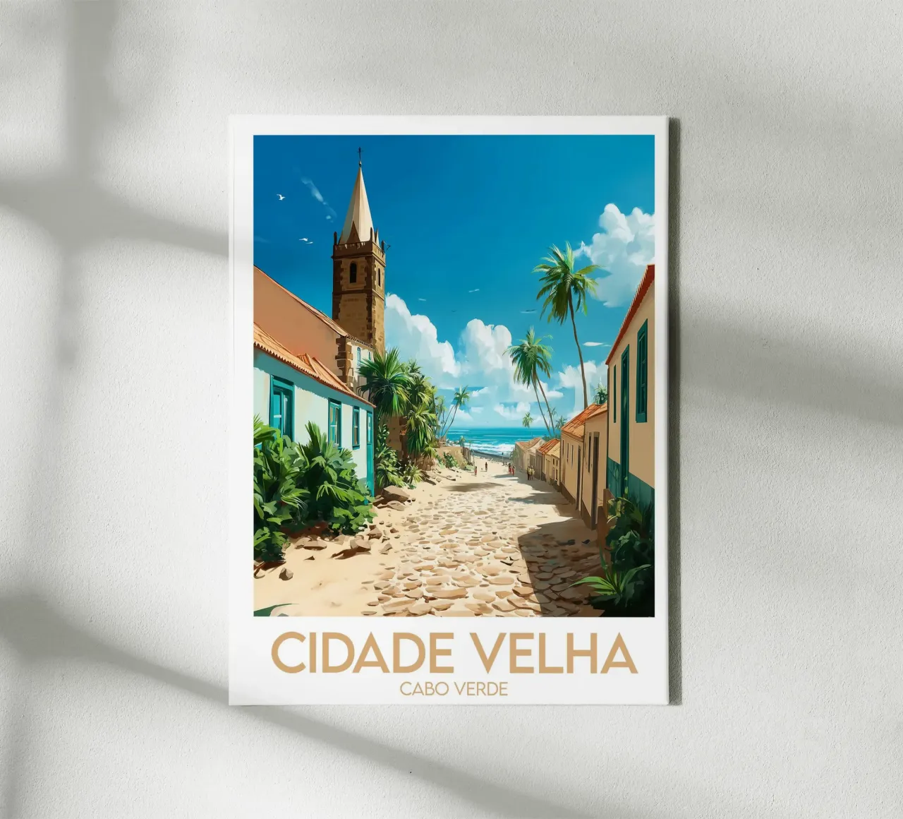 Affiche Città Vecchia tela con Cornice a cassetta da Frame the World