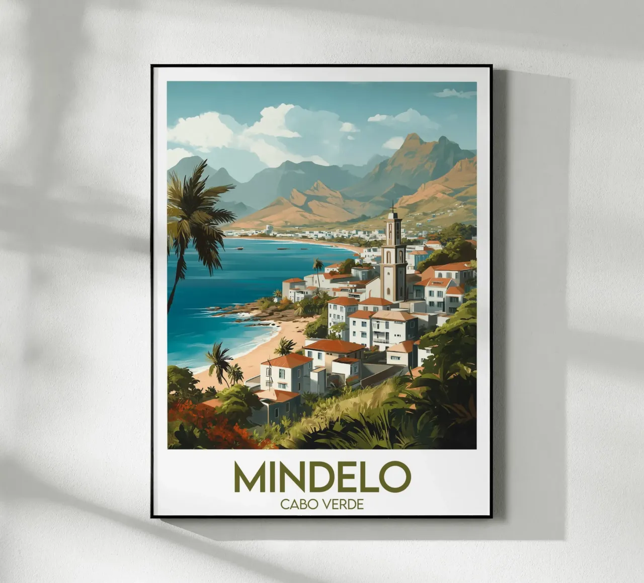 Affiche Mindelo Cap-Vert plexiglass da Frame the World