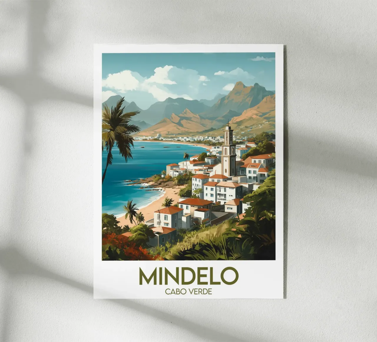 Affiche Mindelo Cap-Vert plexiglass da Frame the World