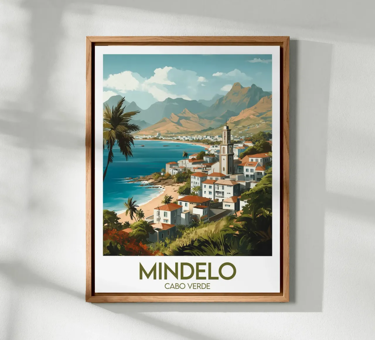 Affiche Mindelo Cap-Vert alluminio dibond da Frame the World