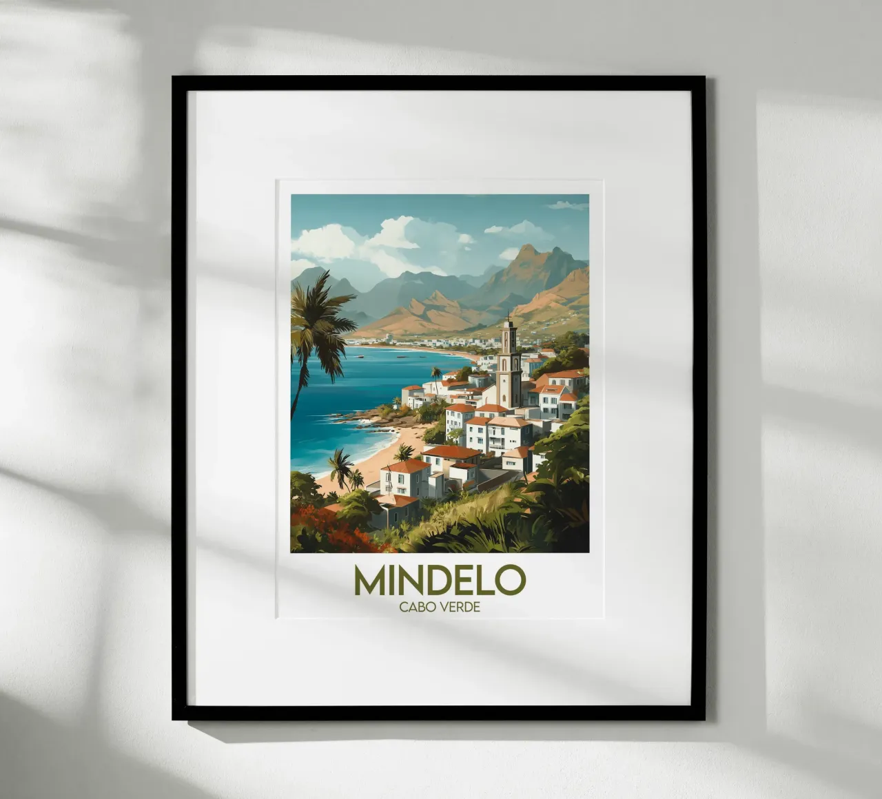Affiche Mindelo poster con telaio in legno da Frame the World