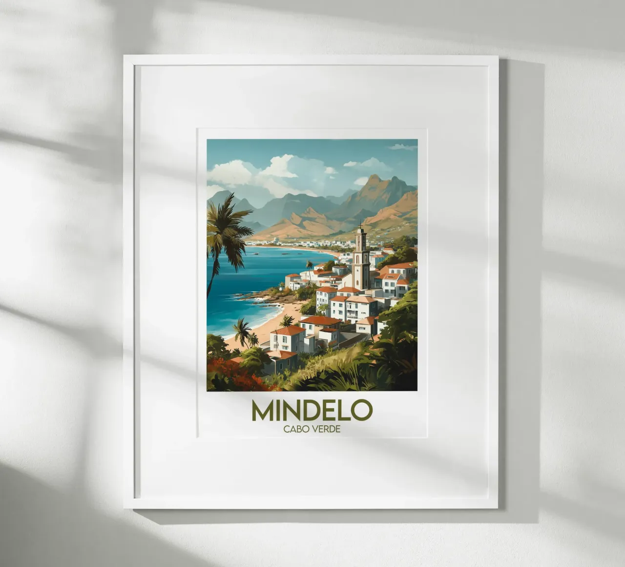 Affiche Mindelo poster con telaio in legno da Frame the World