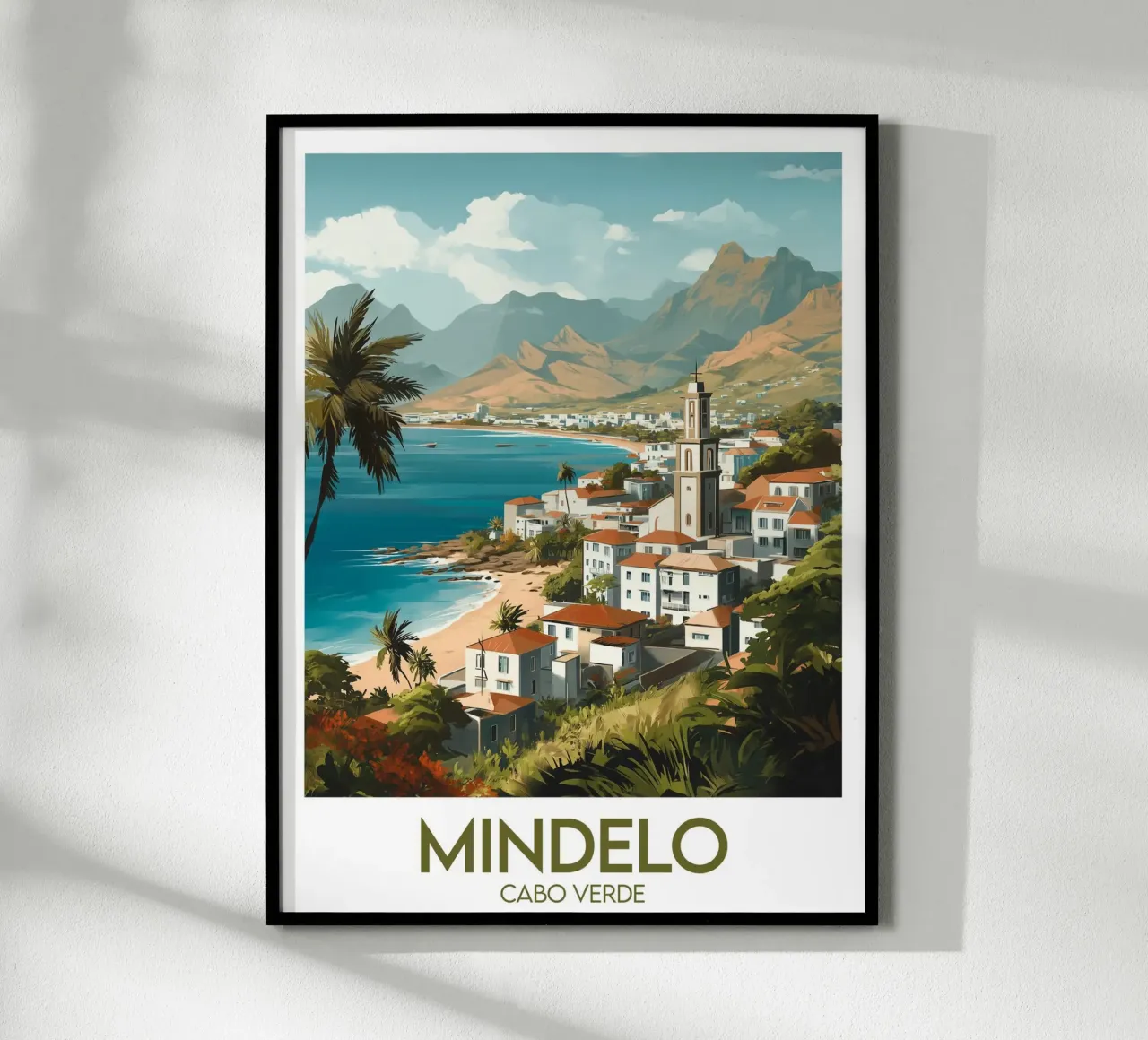 Affiche Mindelo poster con telaio in legno da Frame the World