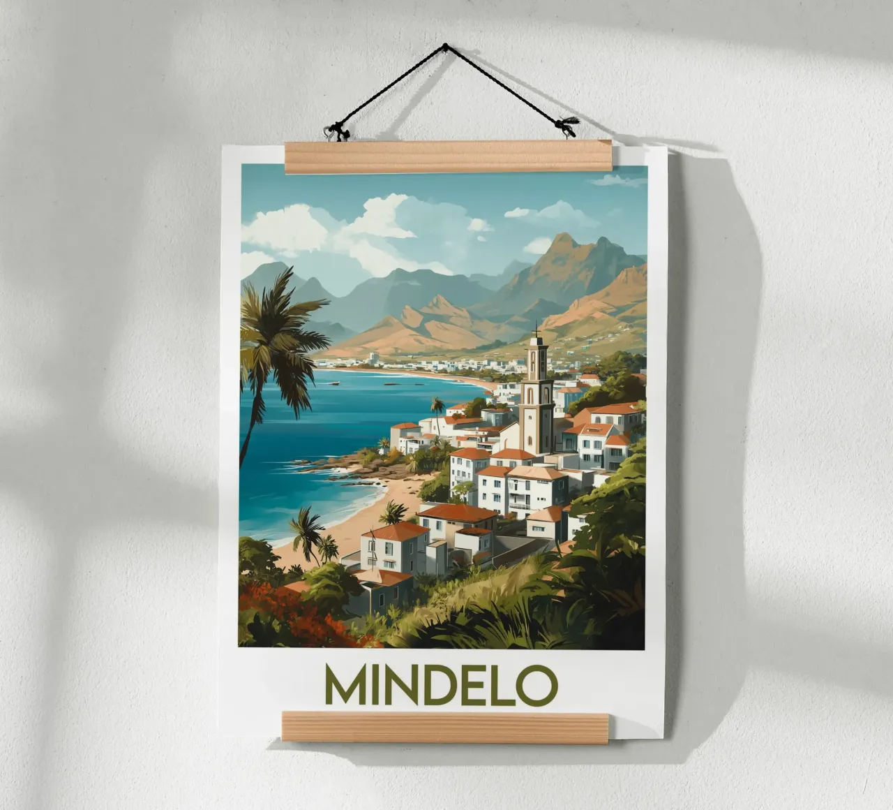 Affiche Mindelo poster con telaio in legno da Frame the World
