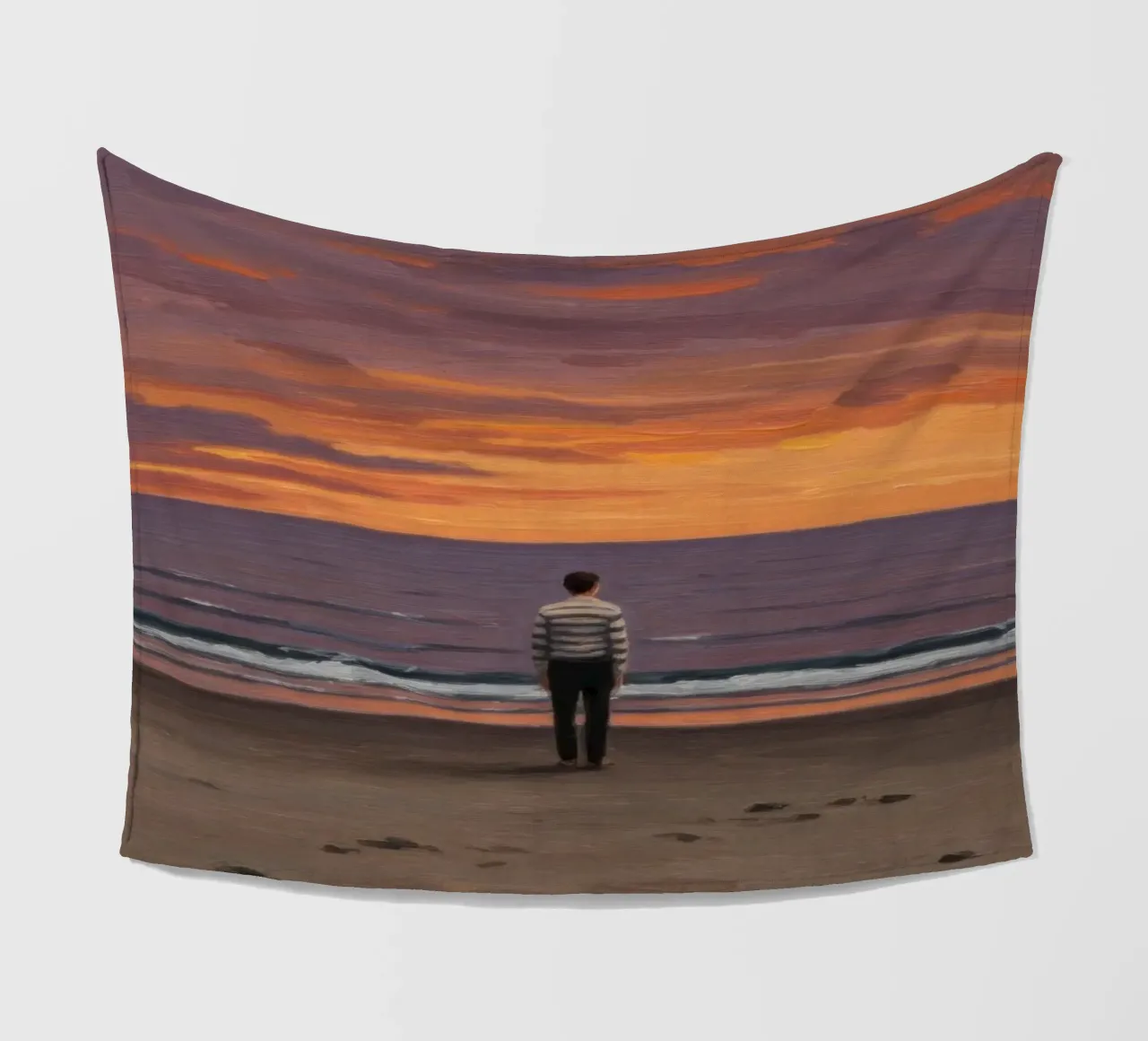 Empty Beach Fleecedecke von Art Center