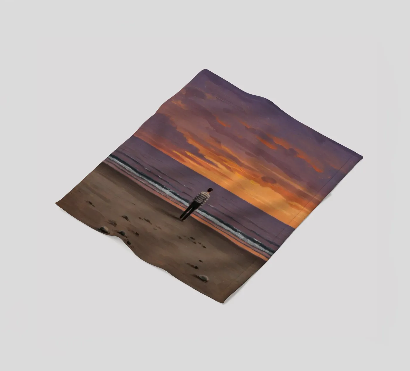 Empty Beach Fleecedecke von Art Center