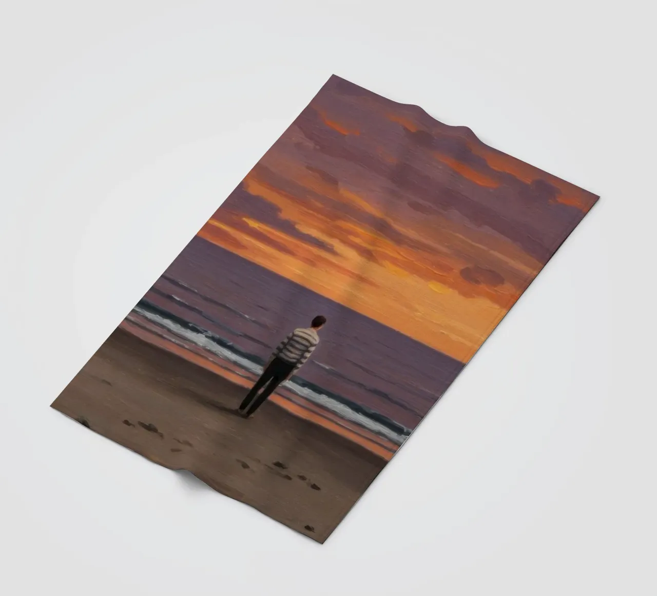 Empty Beach Fleecedecke von Art Center