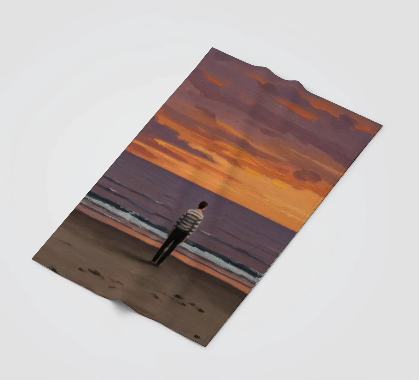 Empty Beach Fleecedecke von Art Center