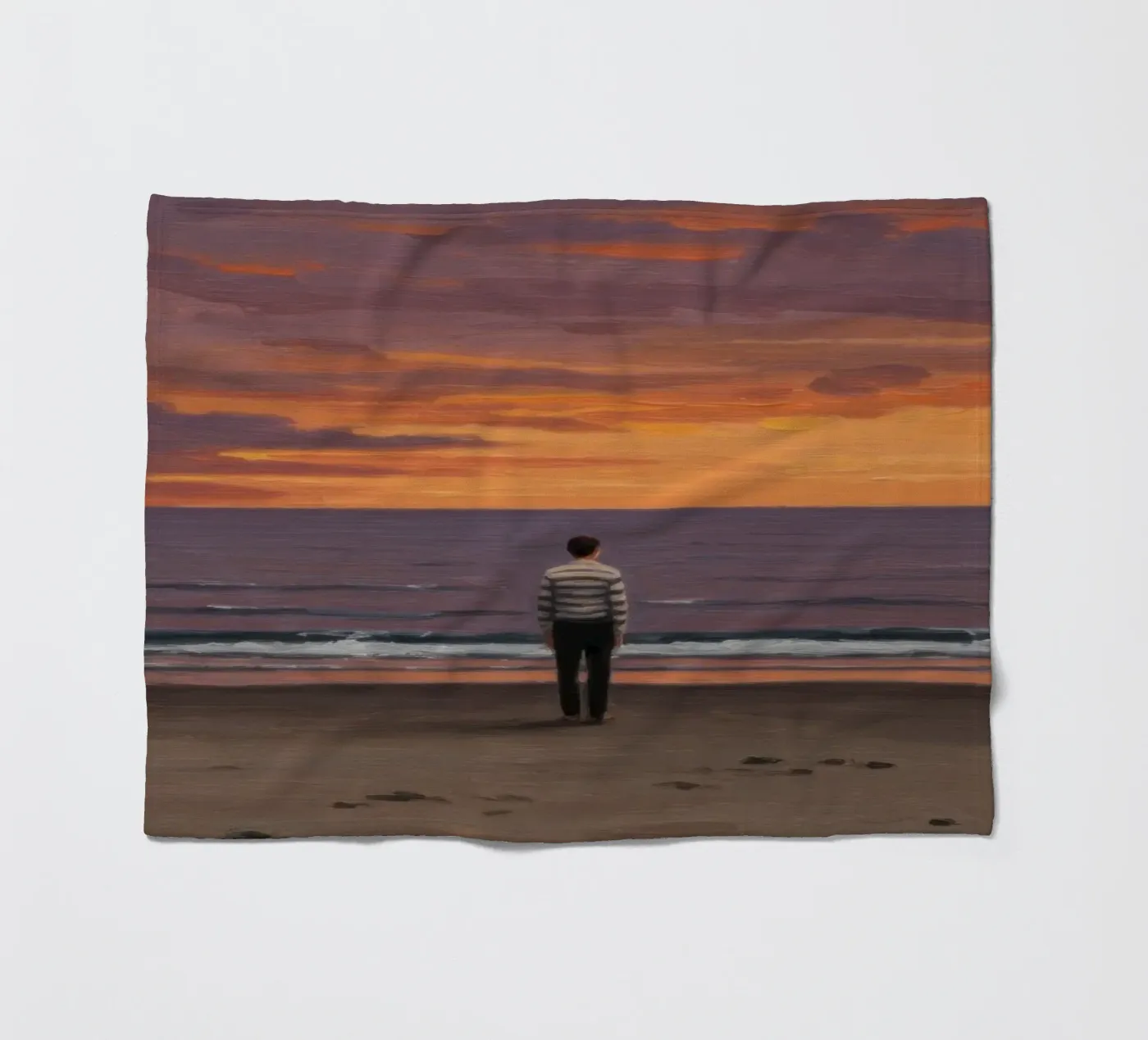 Empty Beach Fleecedecke von Art Center