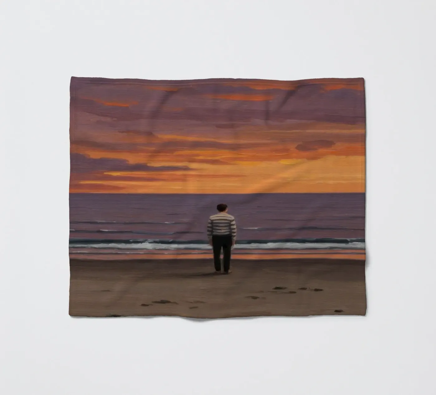 Empty Beach Fleecedecke von Art Center