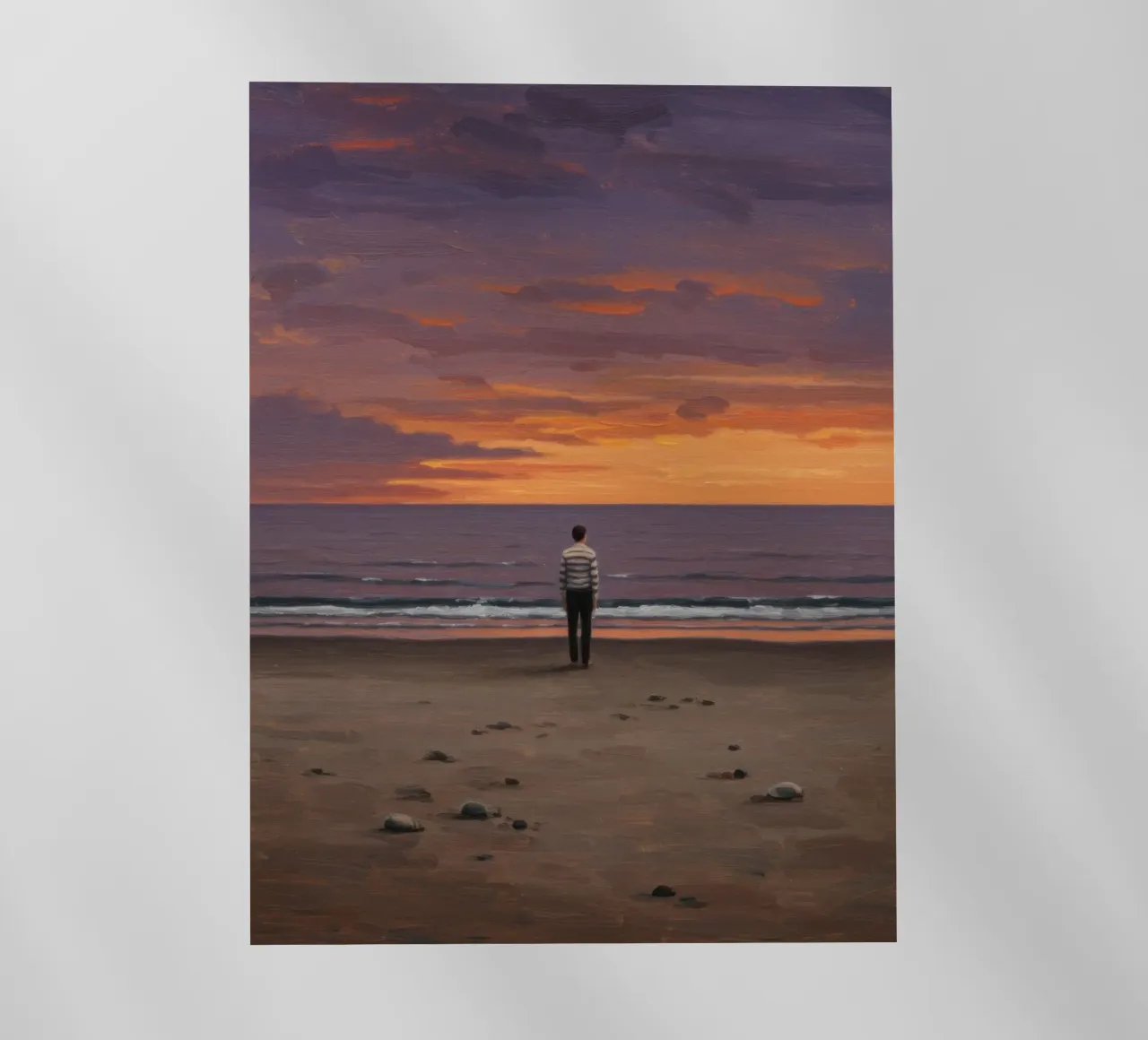 Spiaggia vuota pellicola backlit da Art Center