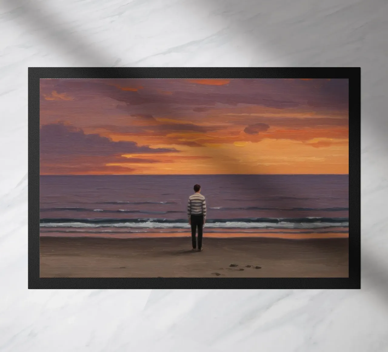 Empty Beach doormat by Art Center