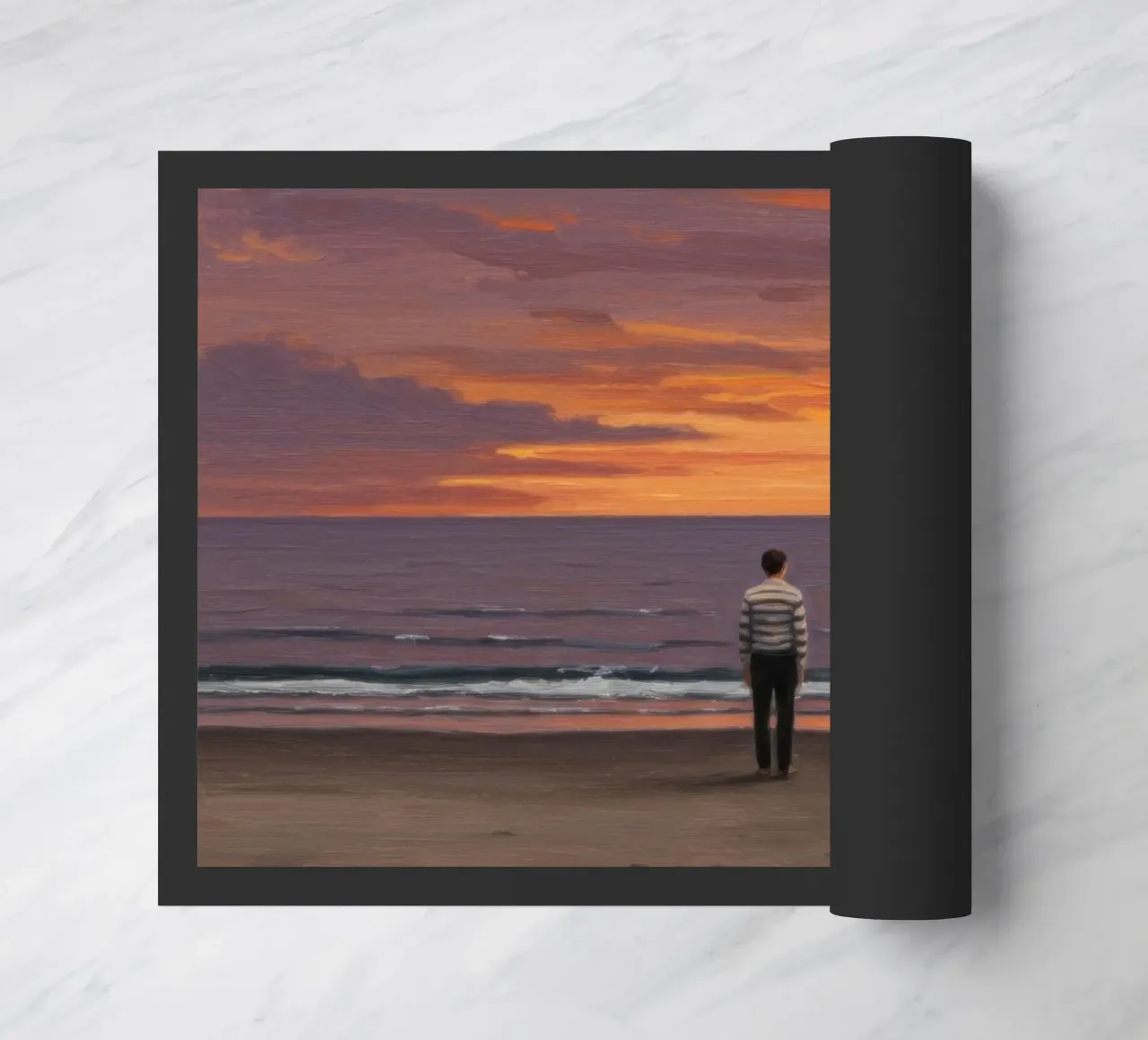 Empty Beach doormat by Art Center