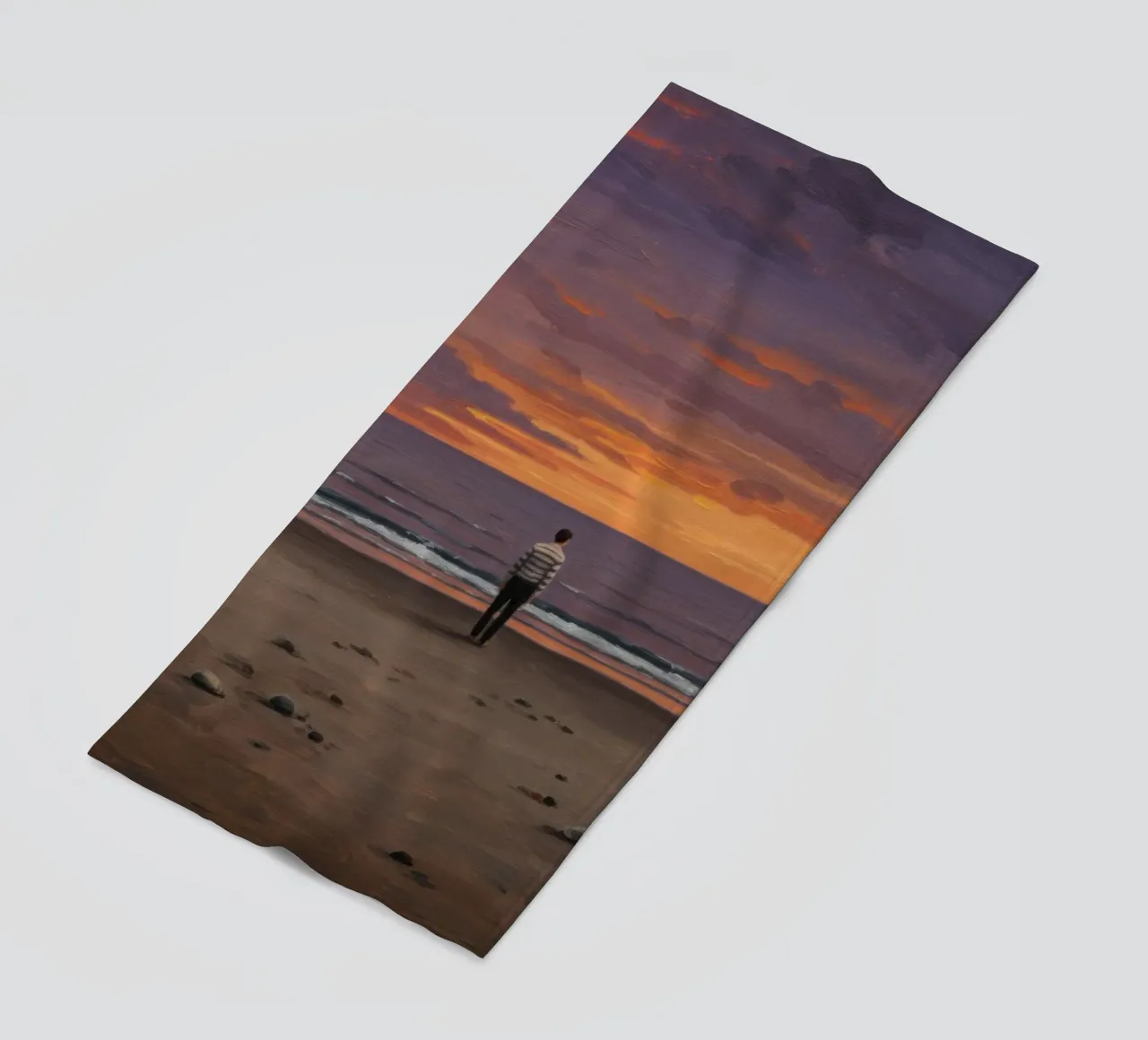 Empty Beach beach towel by Art Center