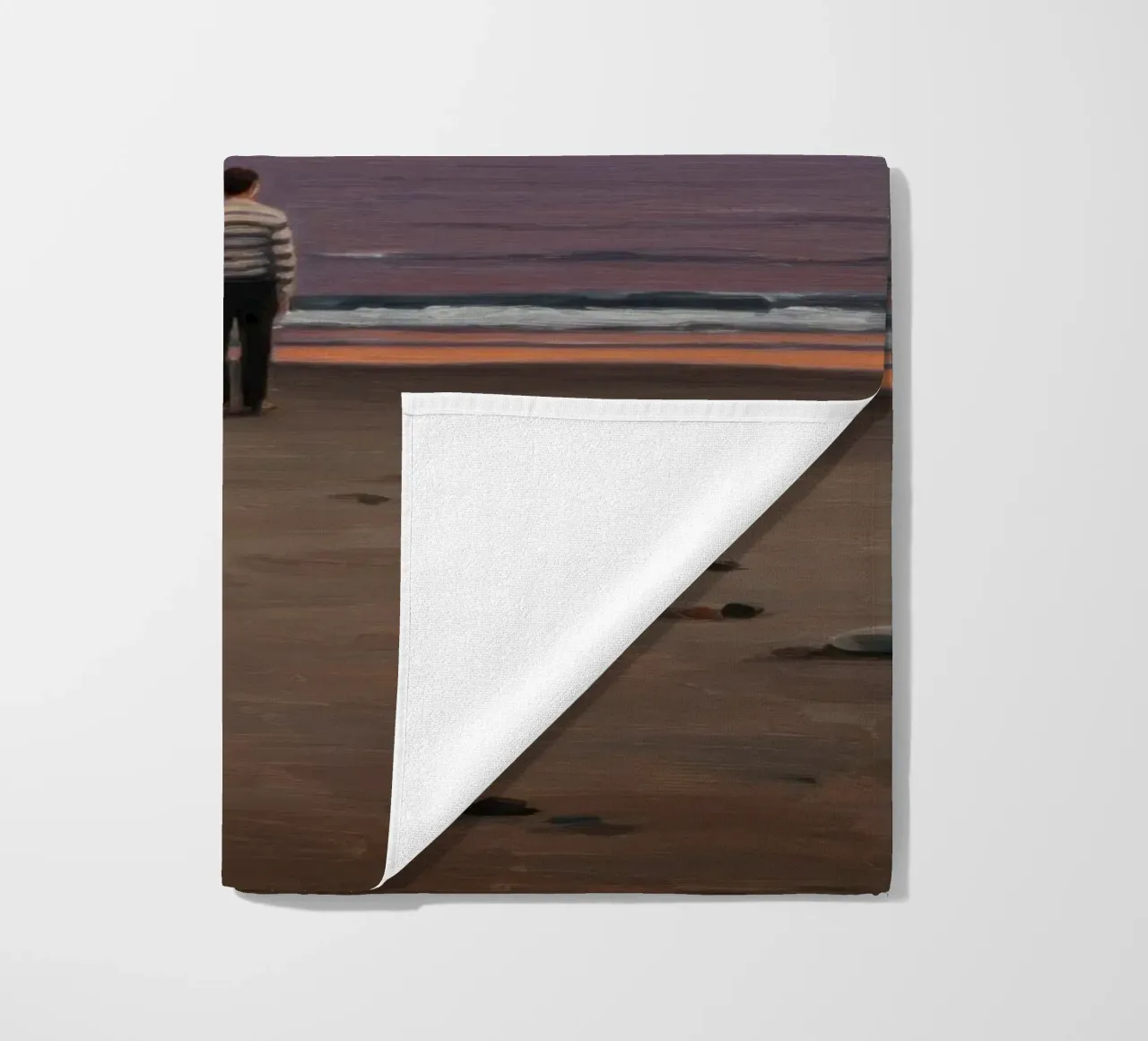 Empty Beach beach towel by Art Center