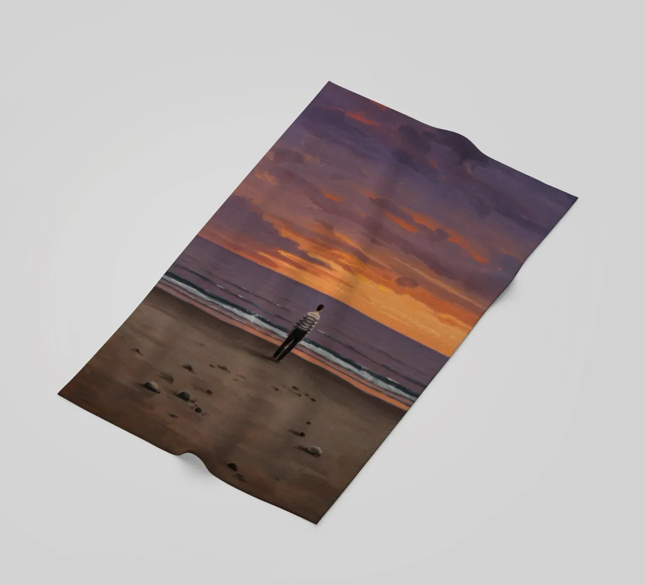 Empty Beach beach towel by Art Center