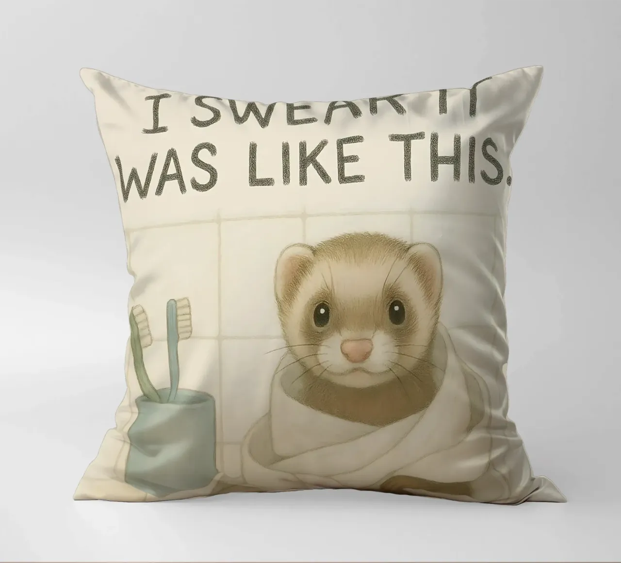 Funny Ferret Meme cuscino da Funny Humor Art