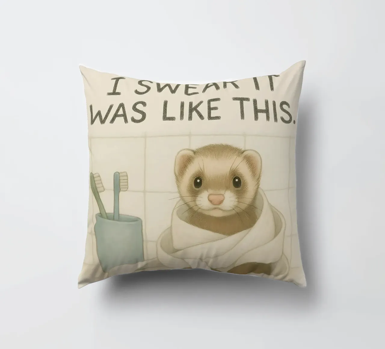 Funny Ferret Meme cuscino da Funny Humor Art