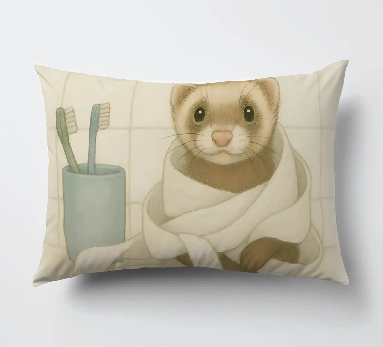Funny Ferret Meme cuscino da Funny Humor Art
