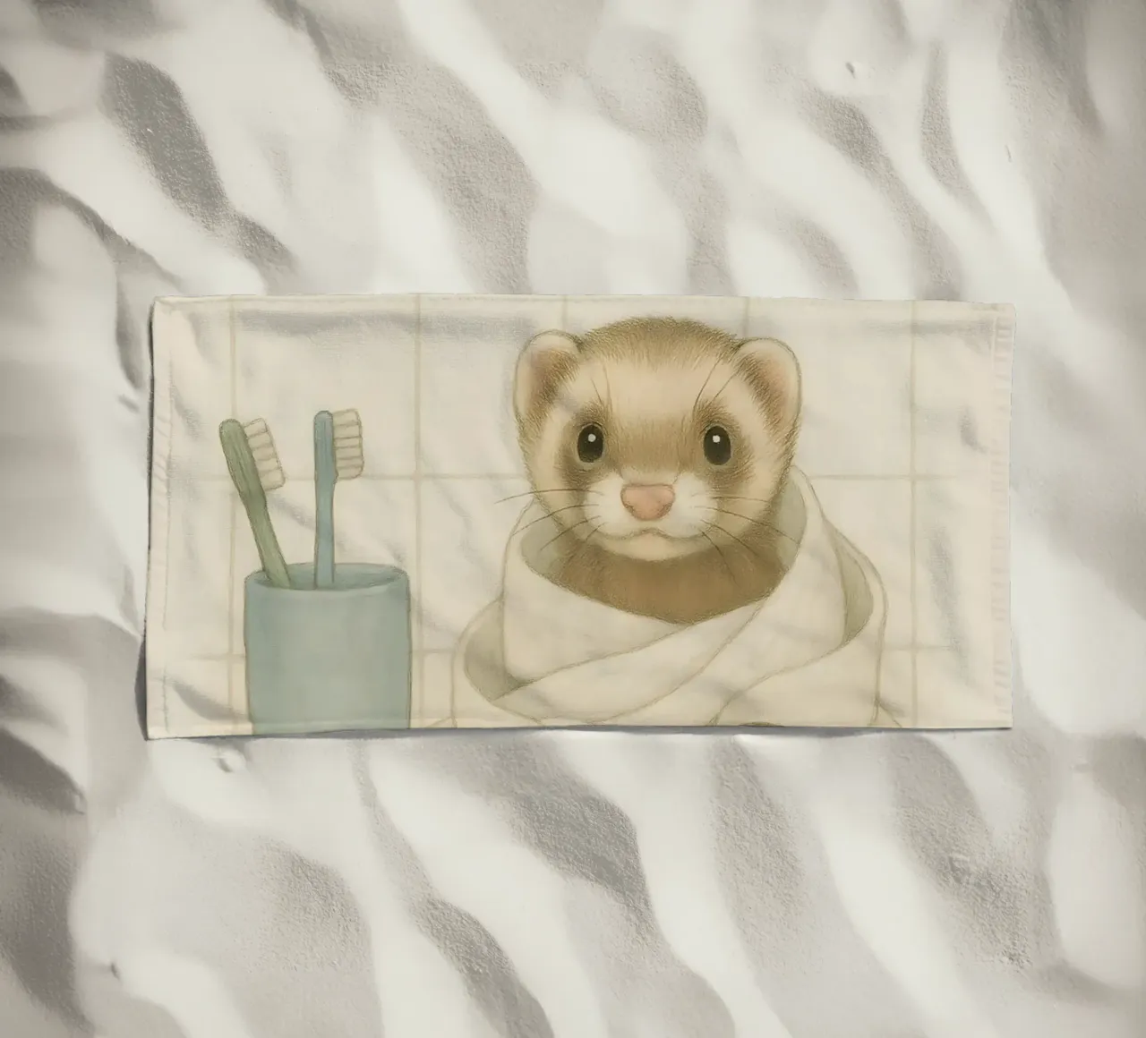 Funny Ferret Meme telo mare da Funny Humor Art