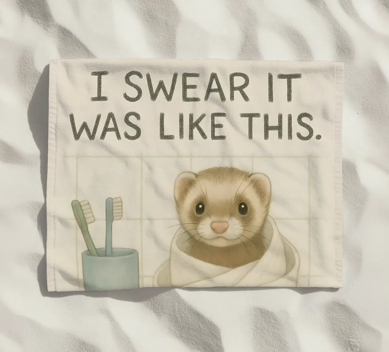 Funny Ferret Meme telo mare da Funny Humor Art