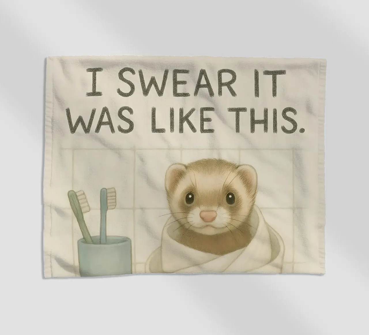 Funny Ferret Meme telo mare da Funny Humor Art