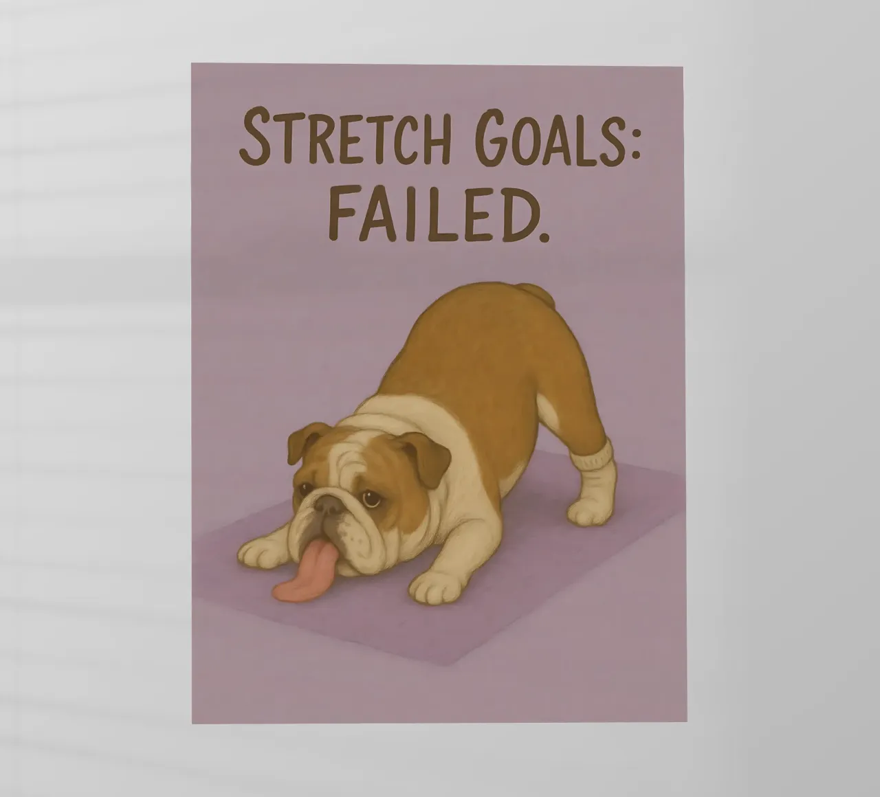 Meme divertente sul bulldog pellicola backlit da Funny Humor Art