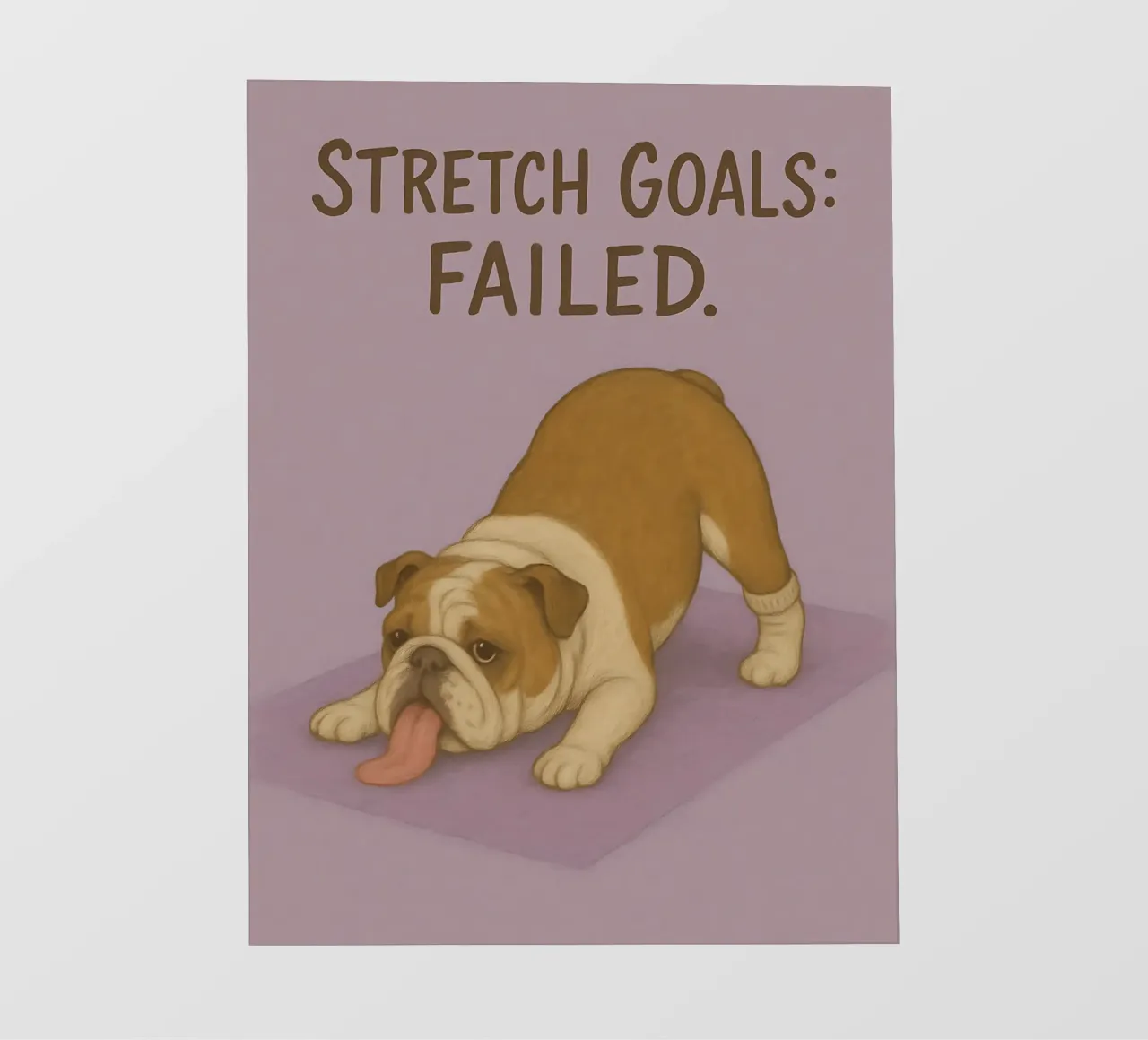 Meme divertente sul bulldog pellicola backlit da Funny Humor Art