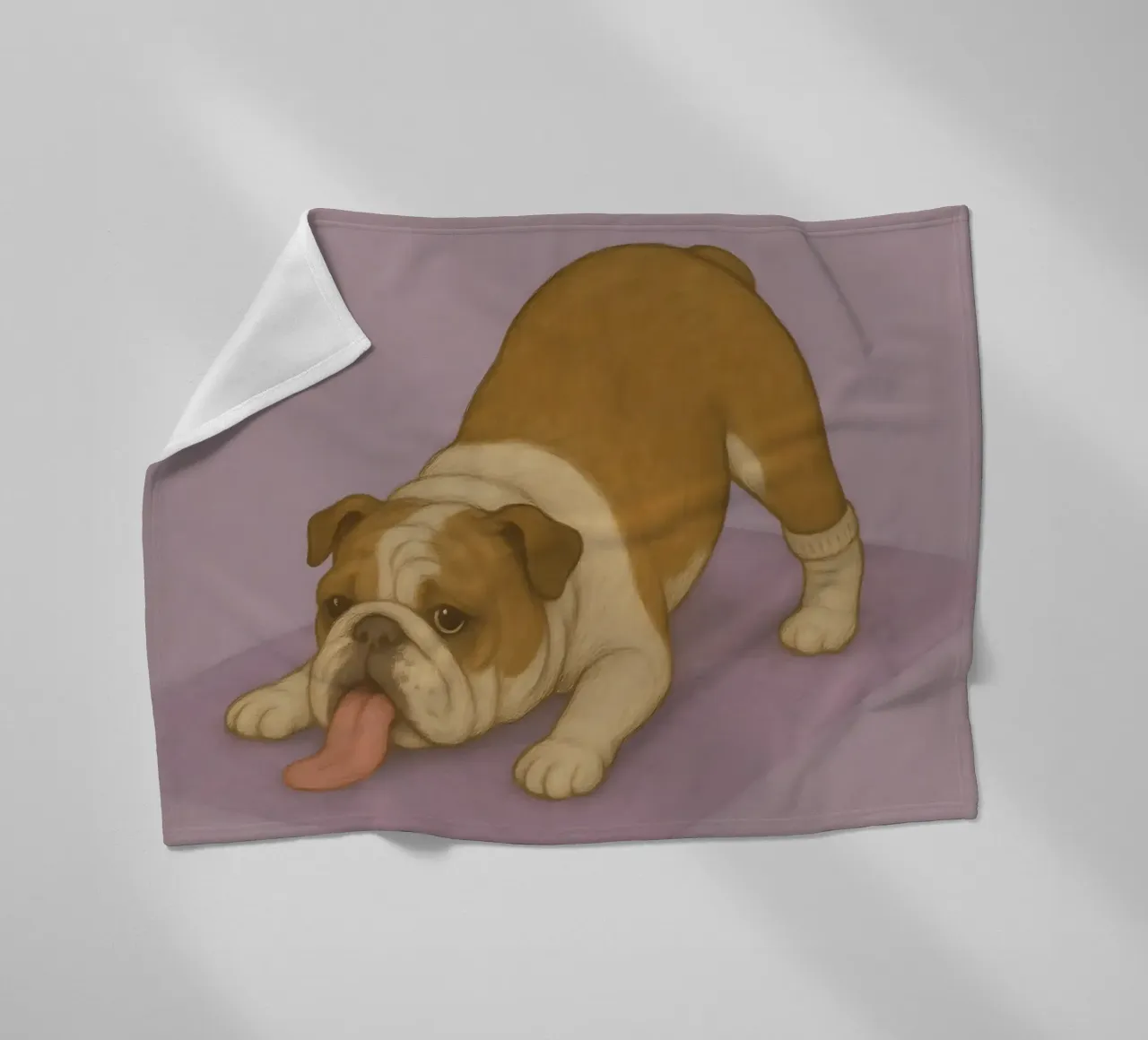 Meme divertente sul bulldog coperta in pile da Funny Humor Art