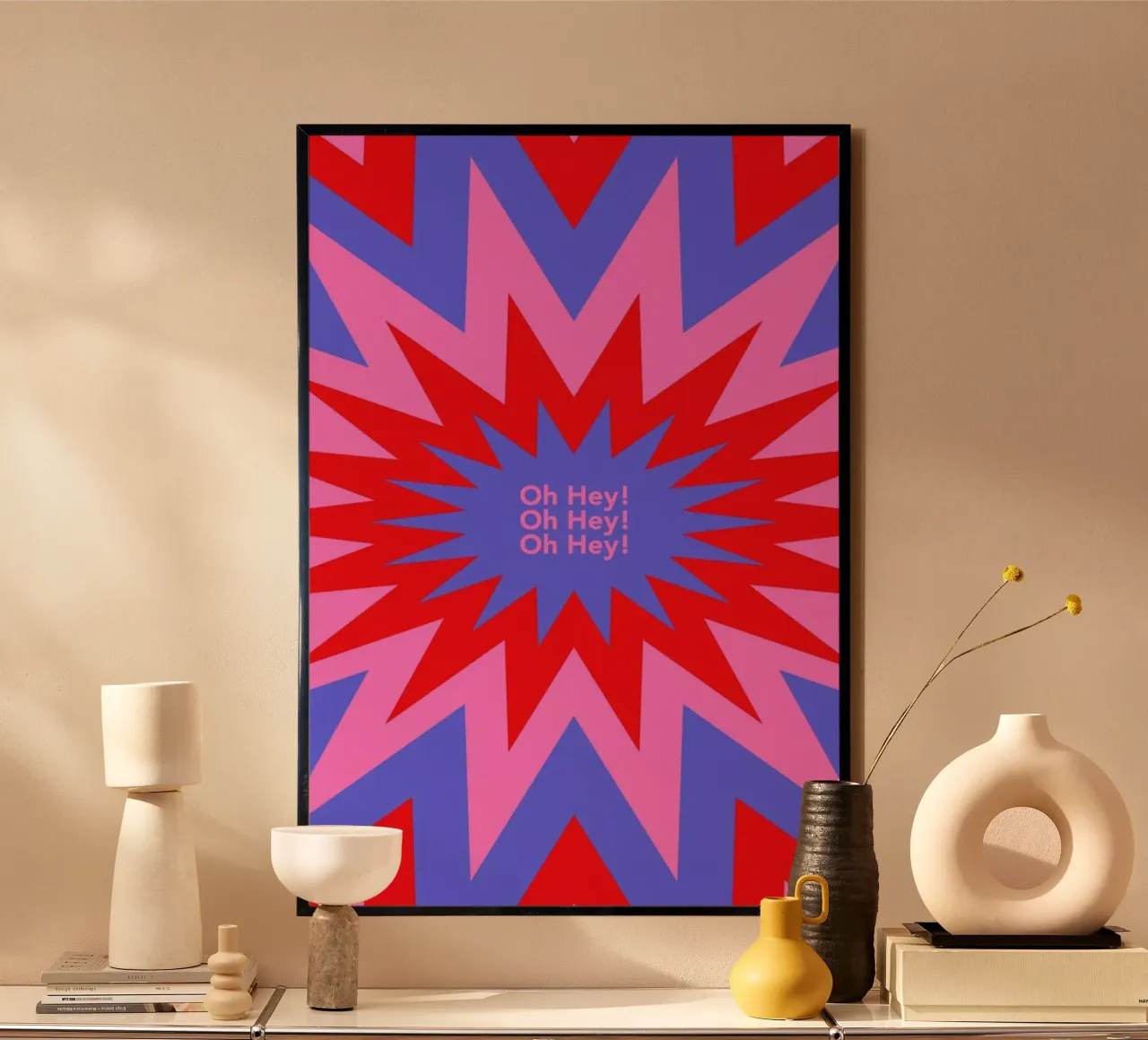 Boom poster con telaio in legno da La Come Di