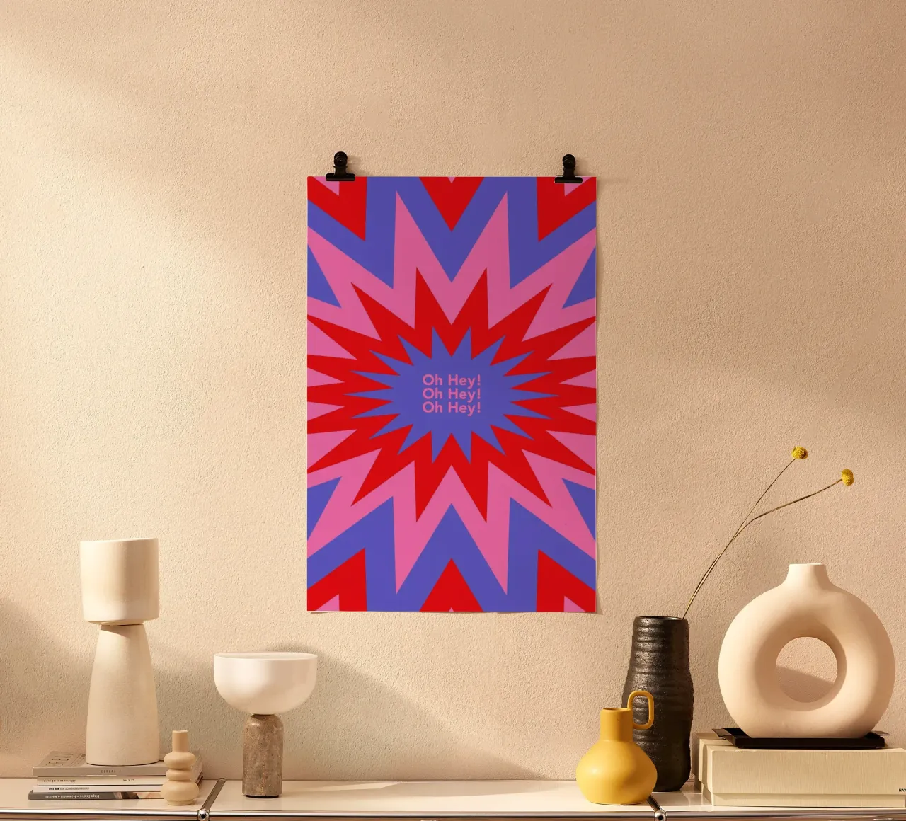 Boom poster con telaio in legno da La Come Di