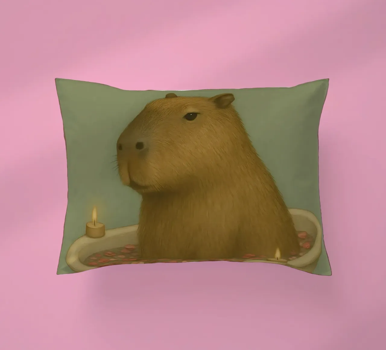 Meme divertente sui capibara cuscino da Funny Humor Art