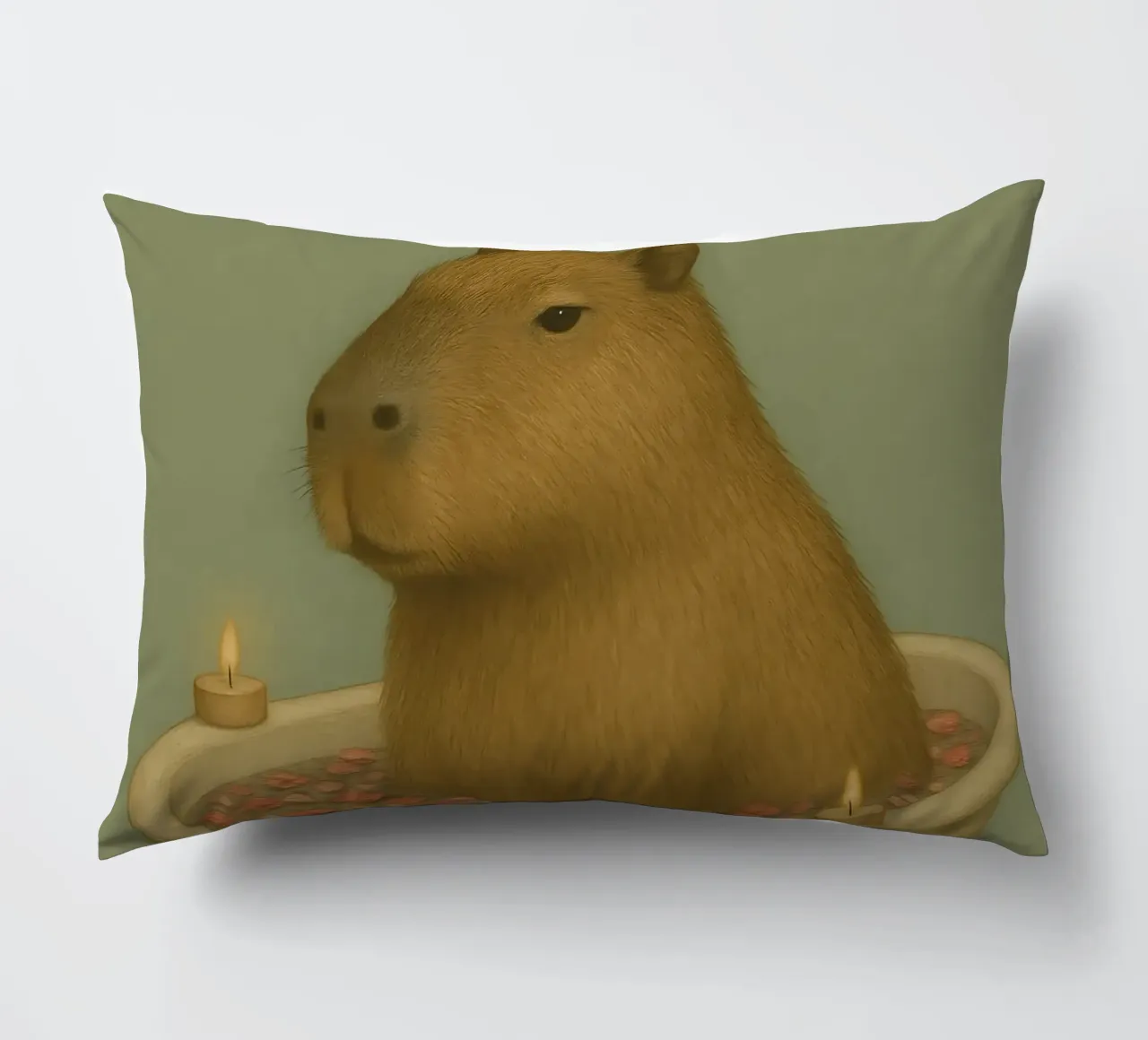 Meme divertente sui capibara cuscino da Funny Humor Art