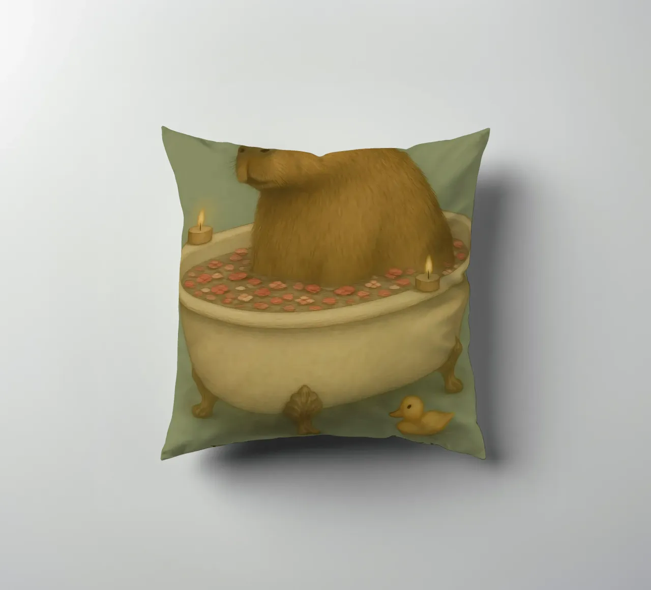 Meme divertente sui capibara cuscino da Funny Humor Art