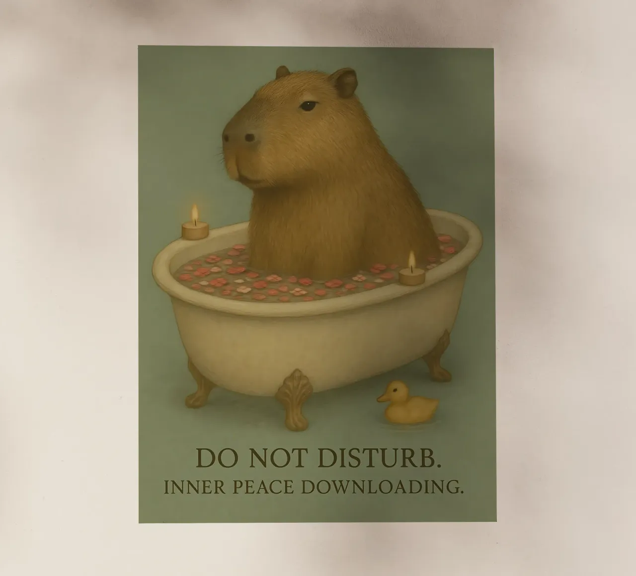 Meme divertente sui capibara pellicola backlit da Funny Humor Art