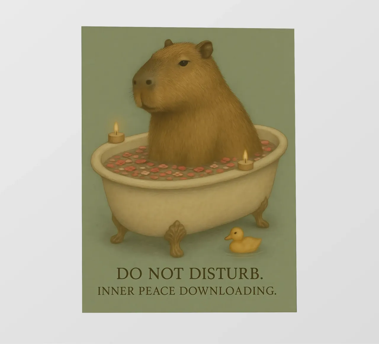 Meme divertente sui capibara pellicola backlit da Funny Humor Art