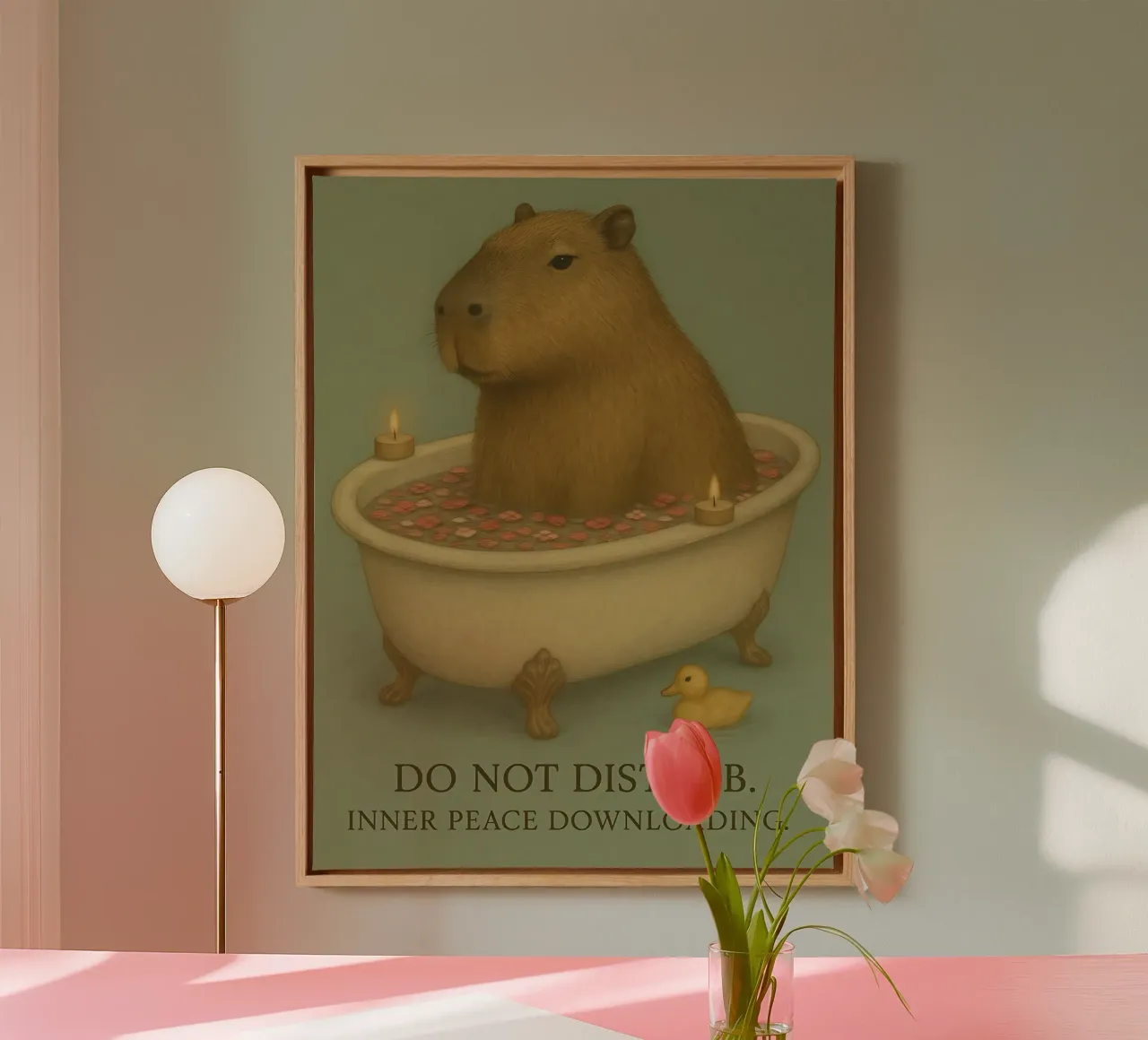 Funny Capybara Meme canvas by Funny Humor Art