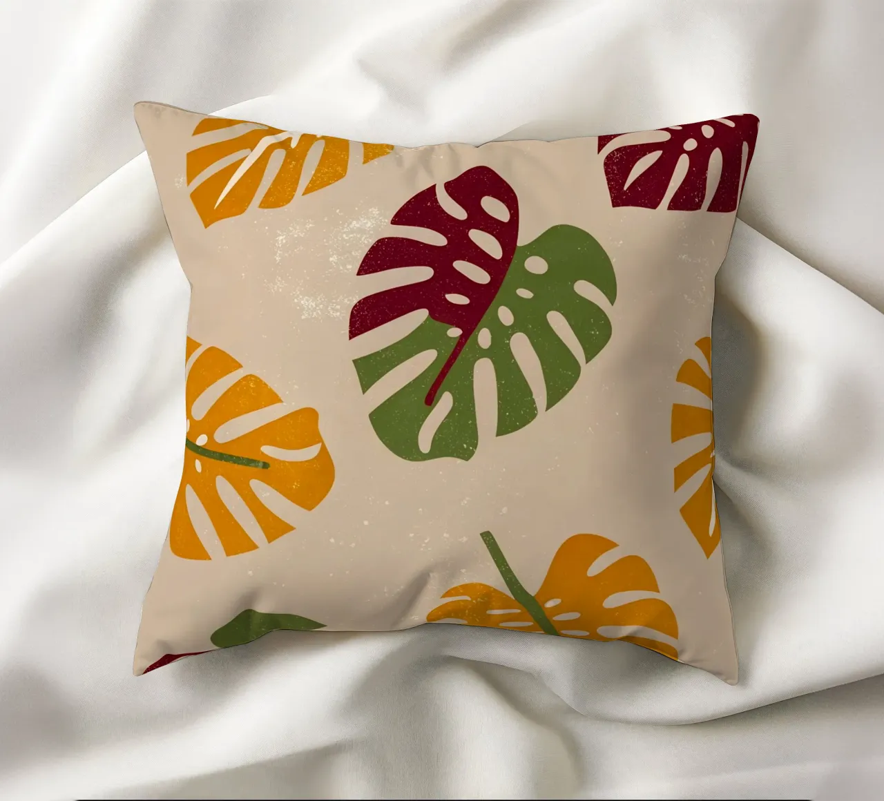 Monstera Retro Pop Flower cuscino da THE LATEST SHOP