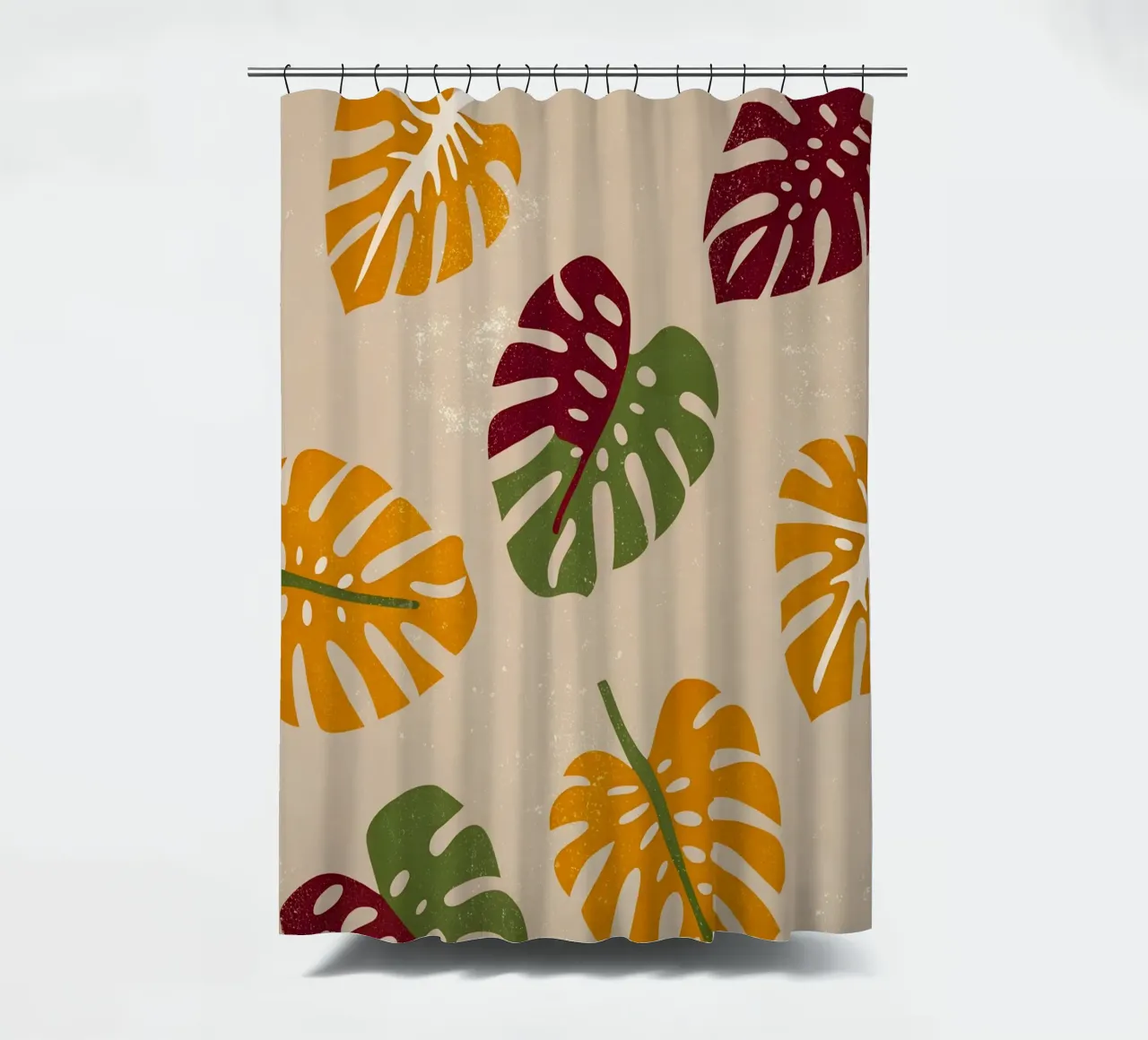 Monstera Retro Pop Blume Duschvorhang von THE LATEST SHOP