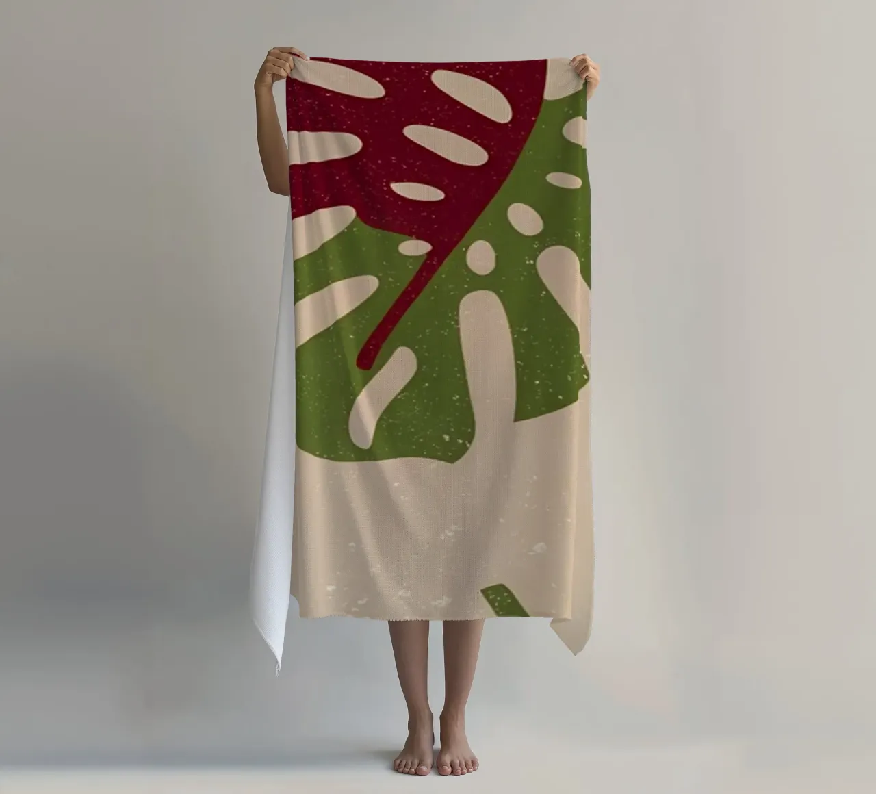 Monstera Retro Pop Flower telo mare da THE LATEST SHOP