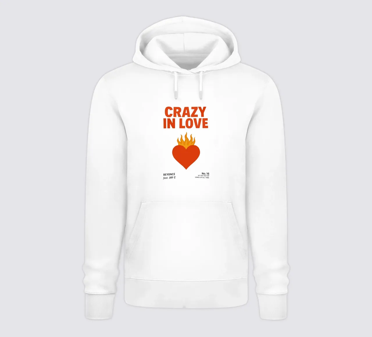 Beyoncé & Jay-Z – Heart on Fire Print felpa con cappuccio da Studio Mooodz