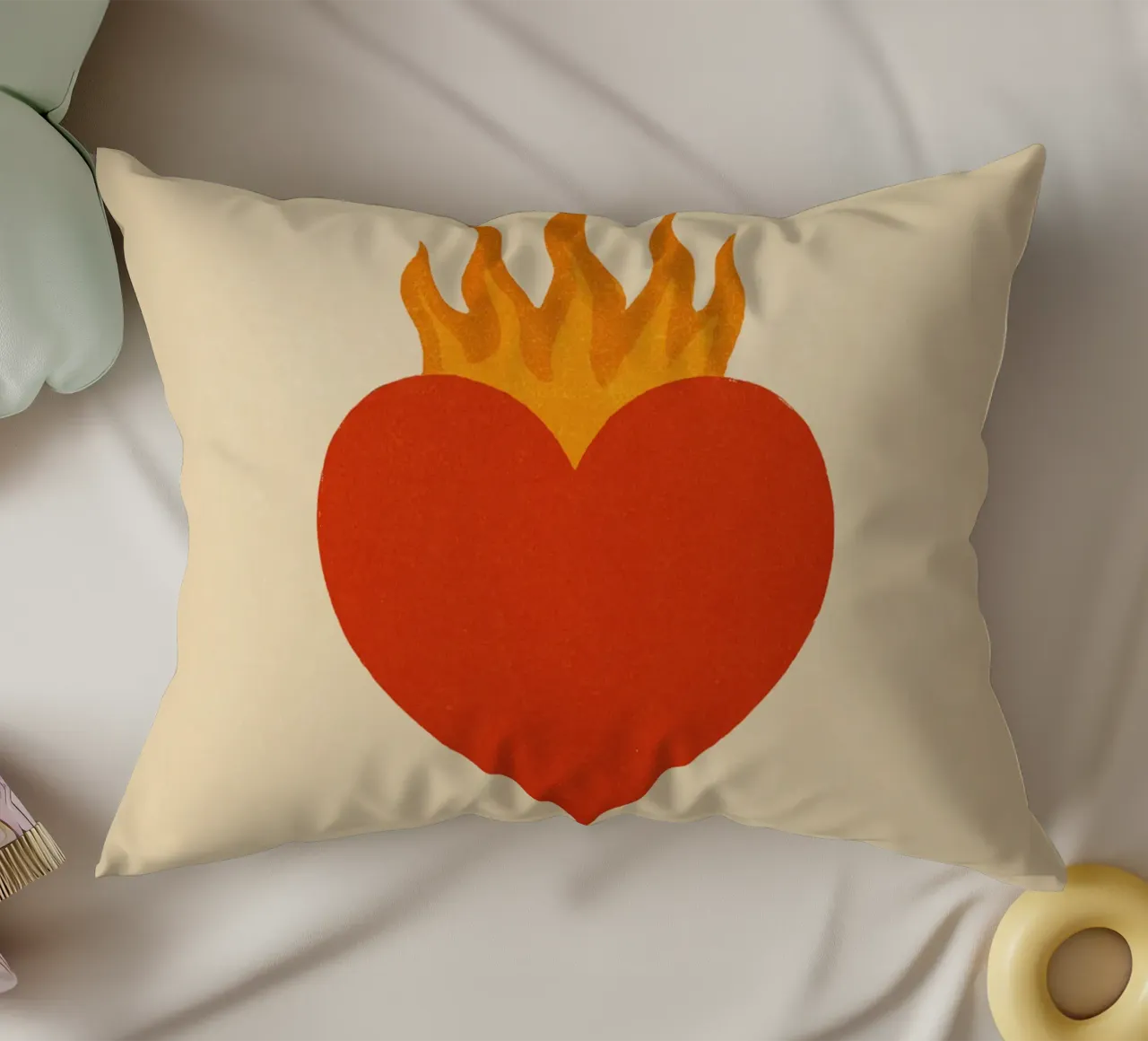 Beyoncé & Jay-Z – Heart on Fire Print cuscino da Studio Mooodz