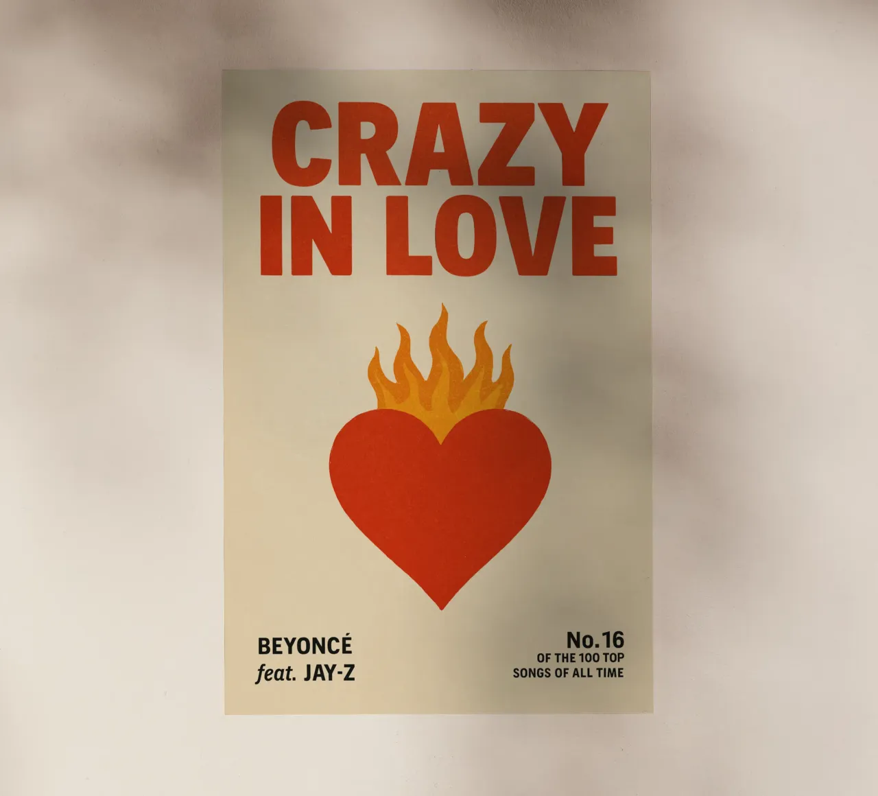 Beyoncé & Jay-Z – Heart on Fire Print pellicola backlit da Studio Mooodz