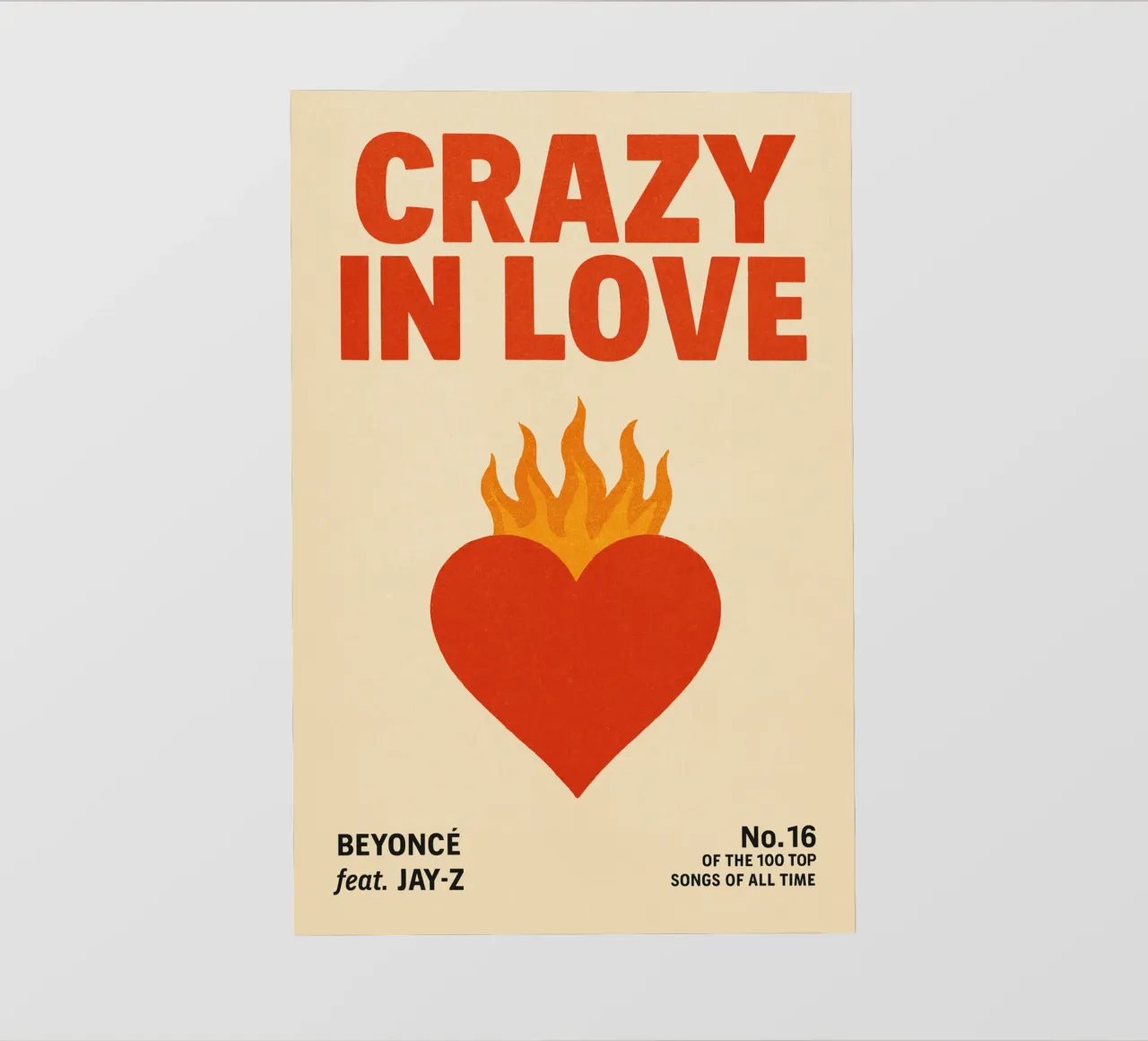 Beyoncé & Jay-Z – Heart on Fire Print pellicola backlit da Studio Mooodz
